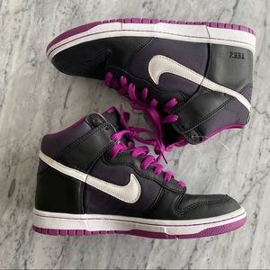 COPY - Nike ID Black + Purple Hightop Sneakers, Size 8.5W